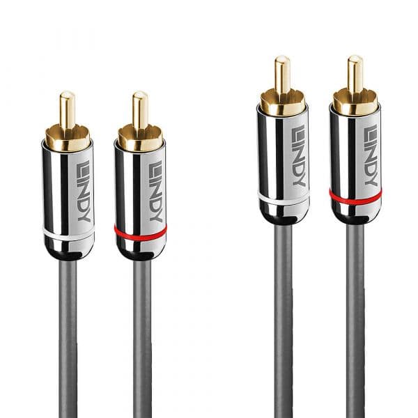Lindy 35335 Cabo Áudio 3.5mm Fono Duplo Cromo 3m