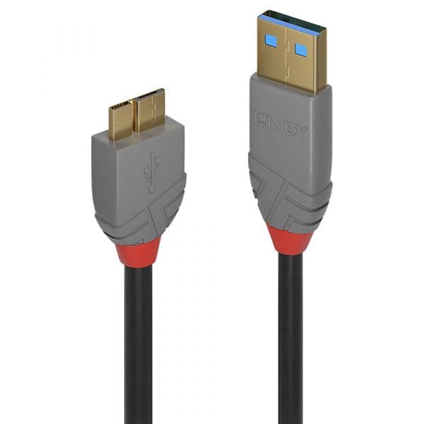Lindy - 36766 cable USB 1 m USB 3.2 Gen 1 (3.1 Gen 1) USB A Micro-USB B Negro - 36766