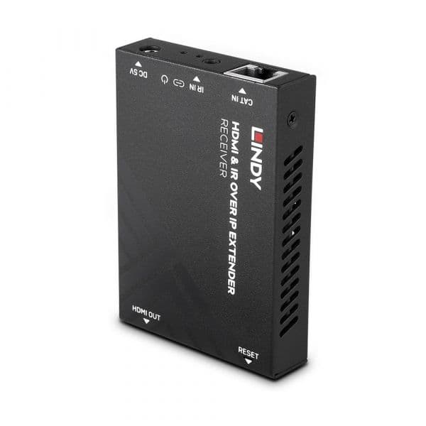 Lindy 38399 Recetor Extensor HDMI & IR sobre IP H.265 1080p 150m