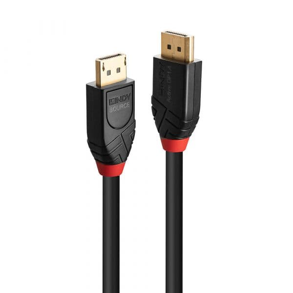 Lindy Cabo DisplayPort 1.4 Ativo 8K 60Hz 7.5m Black