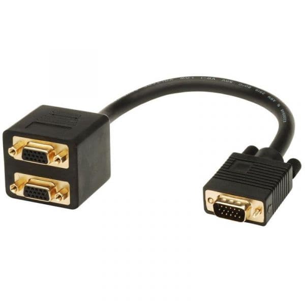 Cabo VGA Macho - 2X VGA Fêmea Gold - - 41214