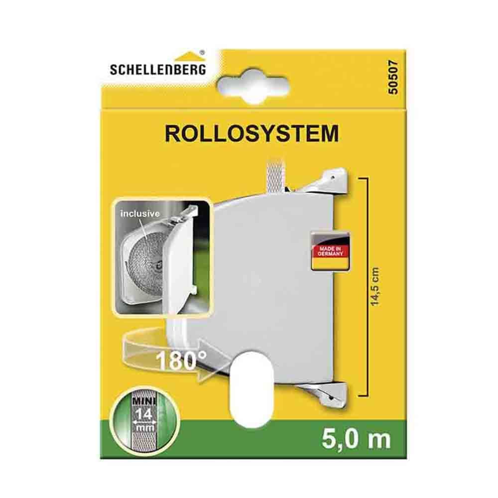 Schellenberg Enrolador de Exterior Giratorio 180º com 5MTS de Fita Branco 28X159X120MM - ELK87050