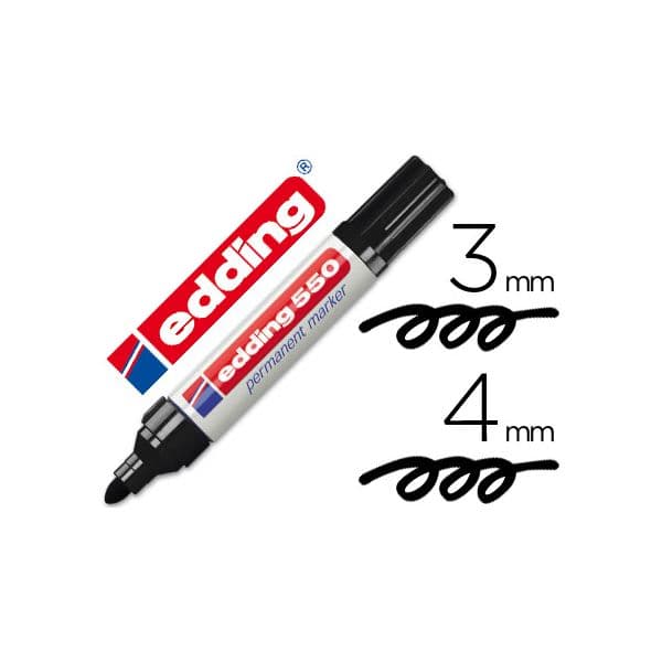 Edding Marcador Permanente 550 Preto 1 Un.
