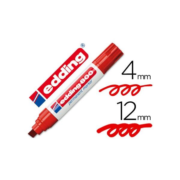 Edding Marcador Permanente 800 Vermelho 5 Un.