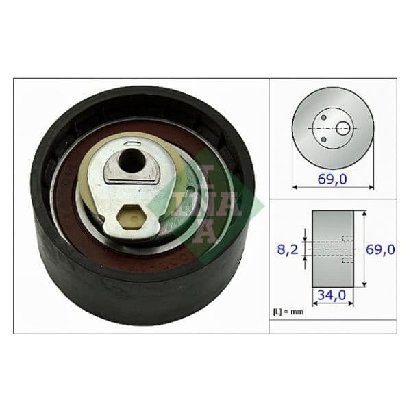 INA - 531 0505 10 - Rolo tensor, correia dentada - 4005108263360