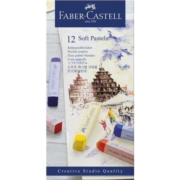 Faber Castell Giz Pastel Estojo Cartao 12 Cores Sortidas
