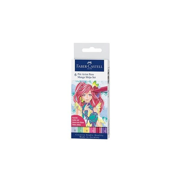 Marcador Artístico Pitt Faber-Castell Manga Shôjo 6 Cores