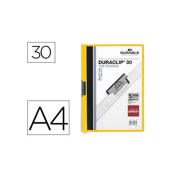 Durable Classificador c/ Clip Lateral 2200 Amarelo - 1 Un.
