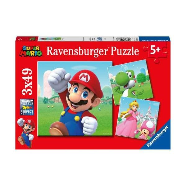 Ravensburger Super Mario Pack puzzles 3x49 peças