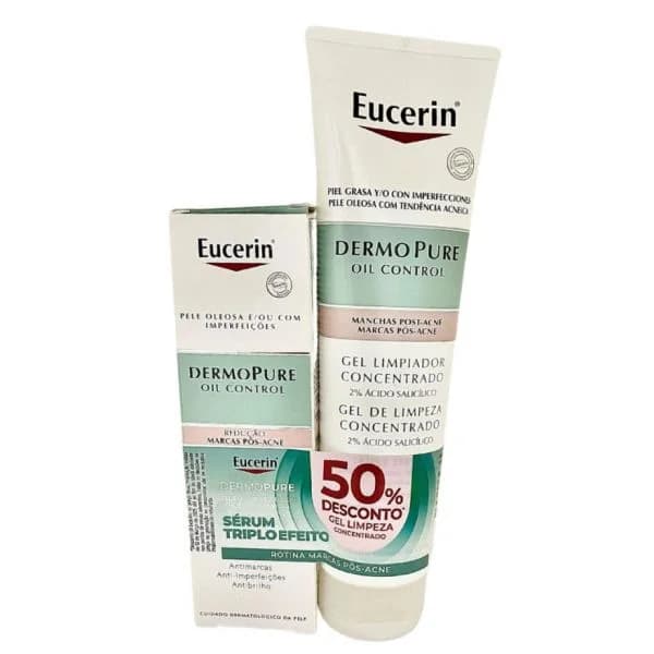 Eucerin Dermopure Sérum Triplo Efeito 40ml + Dermopure Gel de Limpeza Concentrado 150ml Coffret