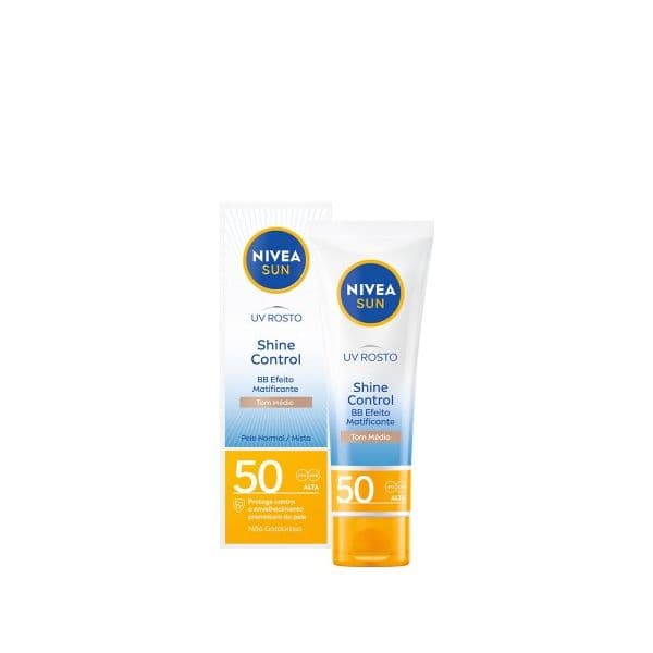 Protetor Solar Nivea Sun Shine Control BB Efeito Matificante SPF50 50ml