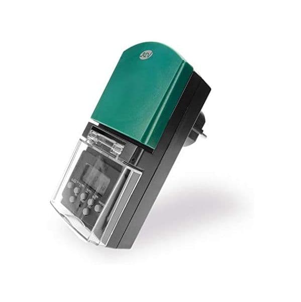 REV Temporizador Digital Programador Elétrico Diário/Semanal Externo Preto Verde 25760603