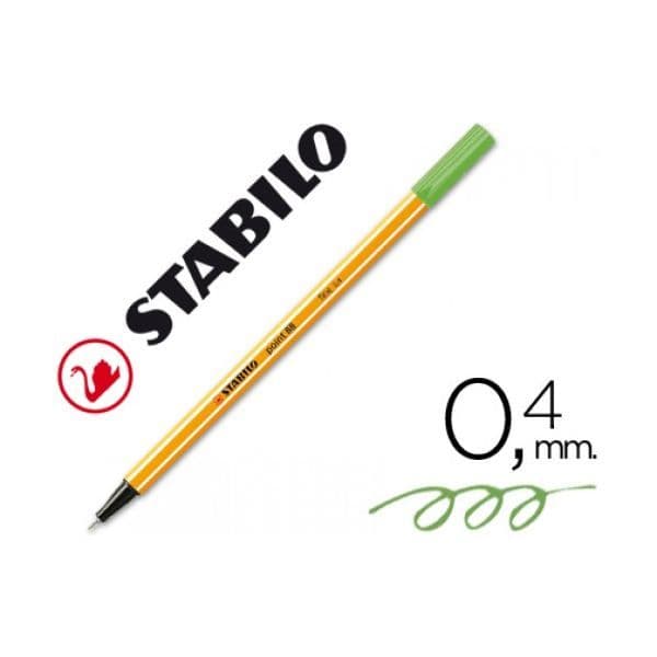 Stabilo Marcador Fineliner Point 88/66 0.4mm Verde 10 Un.