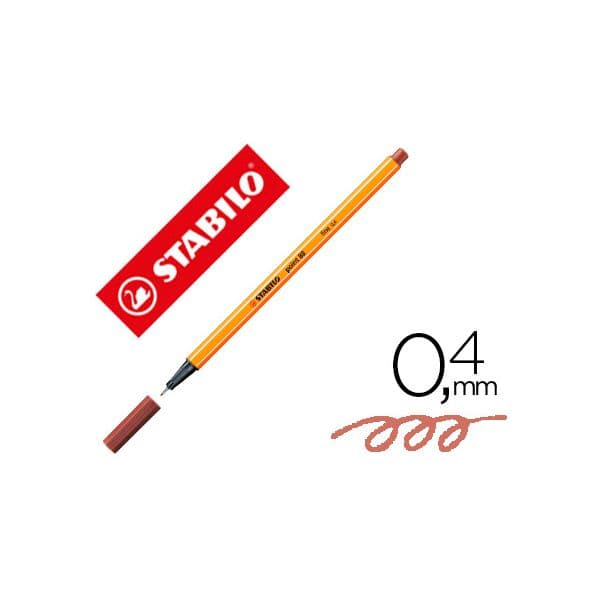 Stabilo Marcador Point 88 0.4mm Siena Tostado 10 Un.