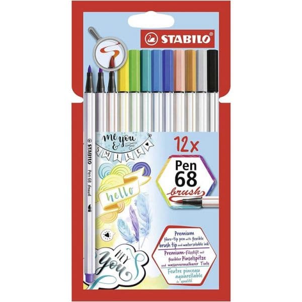 Stabilo Brush Pen 68- 12 un. Caneta