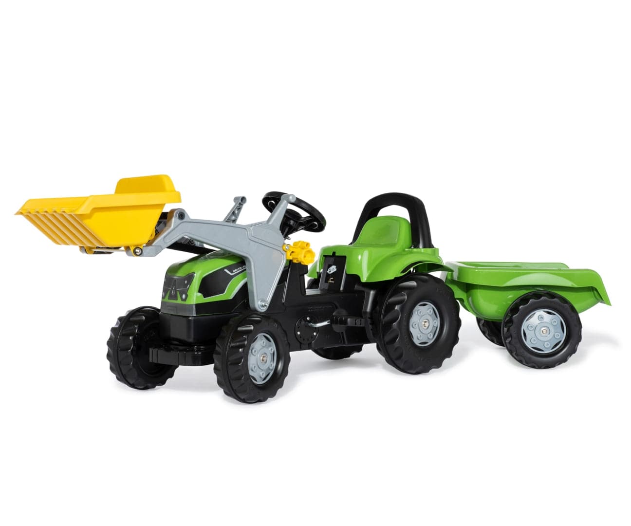 Trator Kart A Pedais Deutz Fahir 5115G Tb Com Balde E Reboque Rolly Toys
