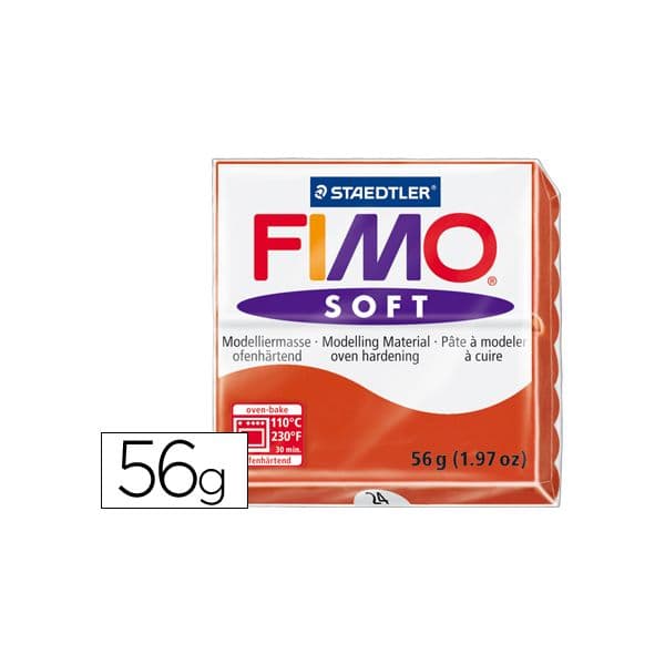 Staedtler Pasta de Modelar Fimo Soft 24 Vermelho Indiano 56g - 8020-24