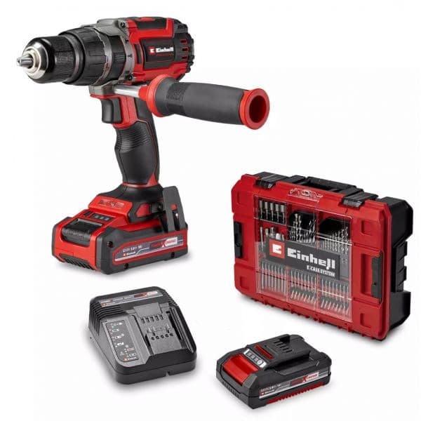 Einhell Berbequim de Impacto a Bateria TP-CD 18/70 Li-i BL+70 com 2 Baterias (2+3Ah) e 70 Acessórios