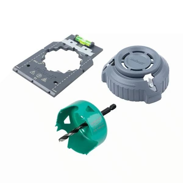 Wolfcraft Kit de Instalação de Caixas Elétricas 5897000 68 mm Preto
