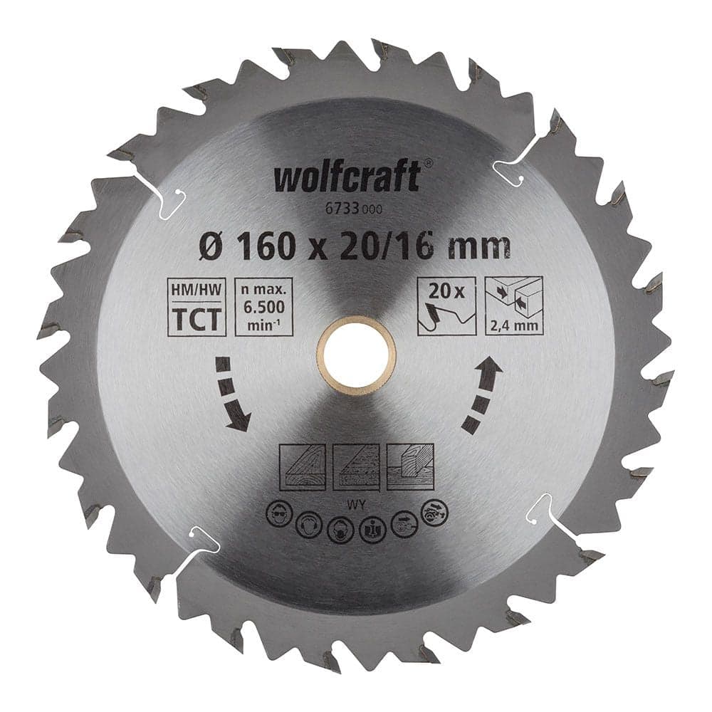 Wolfcraft Disco de Corte 160mm 20d