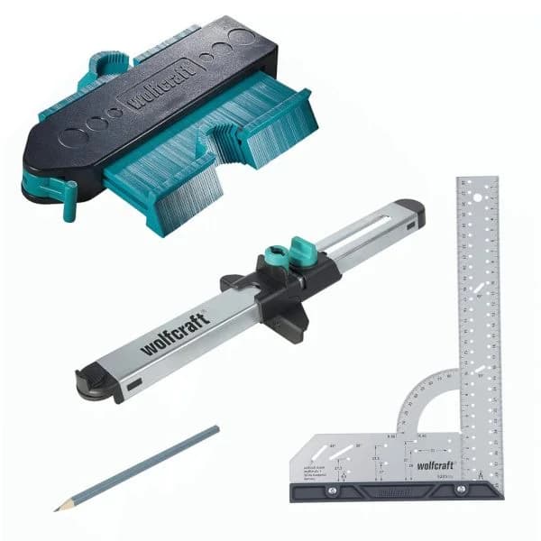 Wolfcraft Kit Instalação Pavimentos Laminados e de Design 6976000 4 Peças Preto Metal