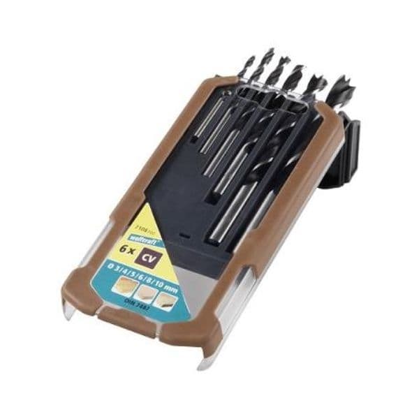 Wolfcraft Conjunto de 6 Brocas Espirais de Madeira 7108000