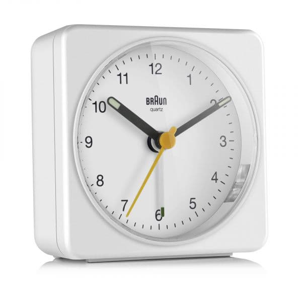 BRAUN Bc 03 W Quartz Alarm Clock Analog White