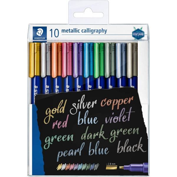 Staedtler 10 un. Marcadores Metalizados de Caligrafia Multicolor - A42700789