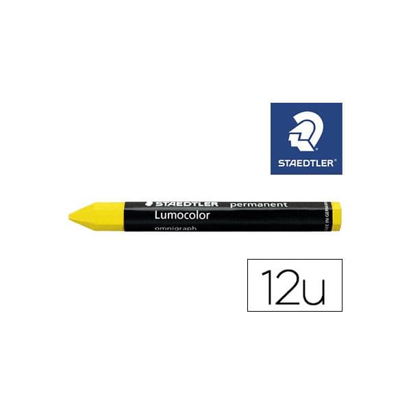 Staedtler Lápis de Cera Permanente Amarelo 12 un. - 119073