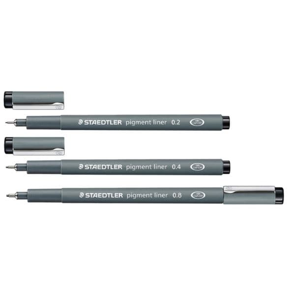 Staedtler Marcador Fineliner 0.8mm Preto - 80223