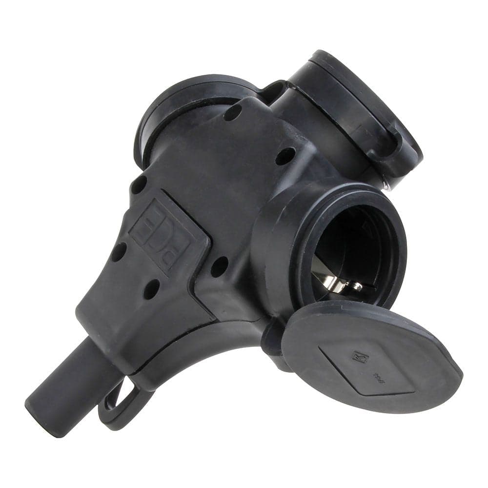 Kopp Base Aérea Tripla Borracha 16A 250V Preta