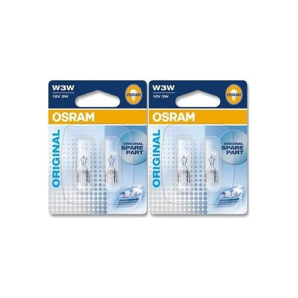 Osram 4x Lâmpadas W3W 12V 3W 2821 W2.1x9.5d