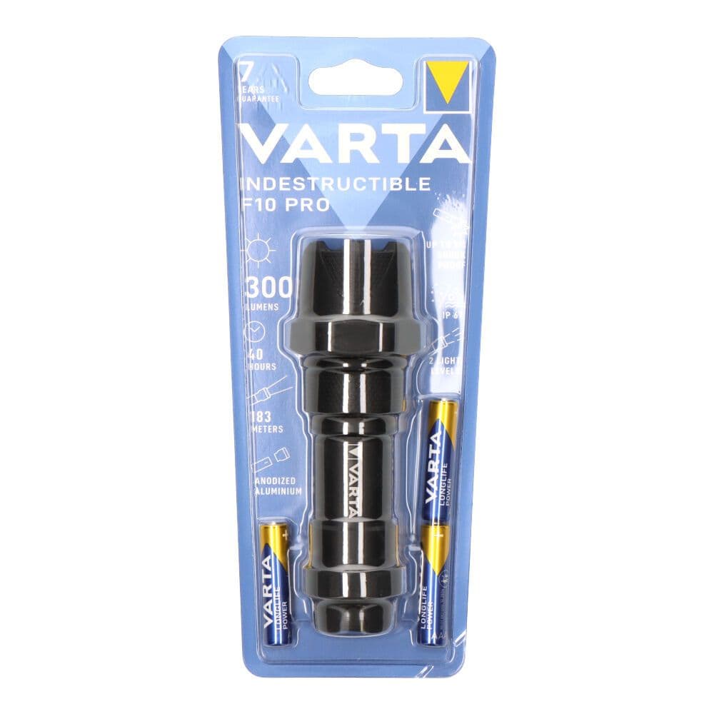 Varta Lanterna Indestructible F10 Pro 6 Watt led Aluminium 300 Lumen 18710 101