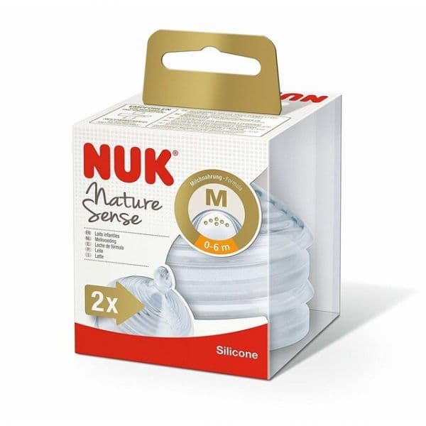 Nuk Conjunto 2 Tetinas Silicone Nature Sense 0-6M