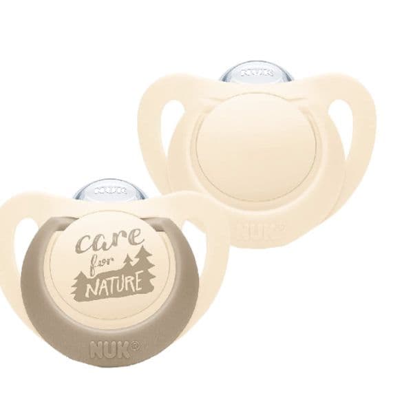 Nuk For Nature Chupetas Silicone Creme 6-18 2un