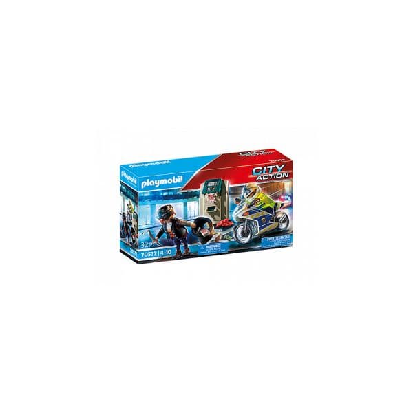 Playmobil City Action Moto da Polícia: Perseguição do ladrão de dinheiro - 70572-22