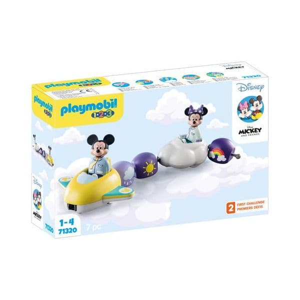 Playmobil 1.2.3. & Disney Mickey e Minnie no Comboio Nuvem - 71320