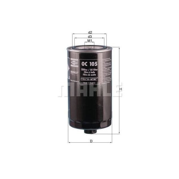 Mahle Filters Filtro de Óleo - OC105