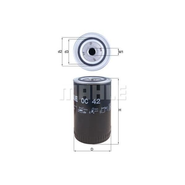Mahle Filters Filtro de Óleo - OC42