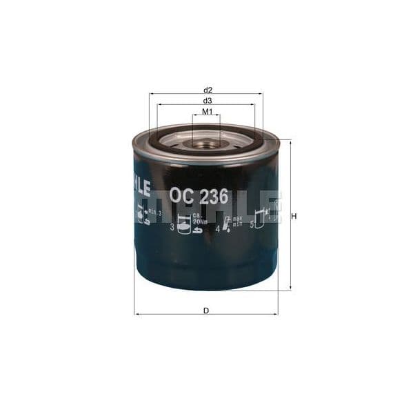 Mahle Filters Filtro de Óleo - OC236