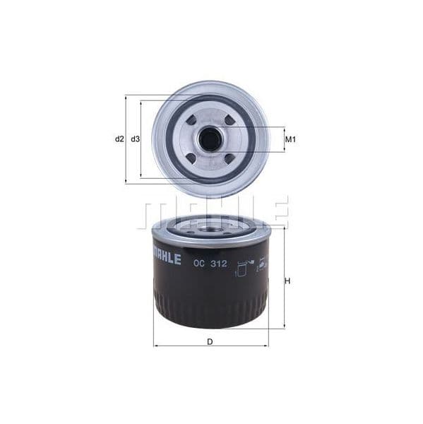Mahle Filters Filtro de Óleo - OC312
