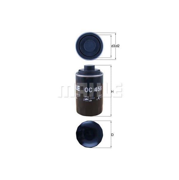 Mahle Filters Filtro de Óleo - OC456