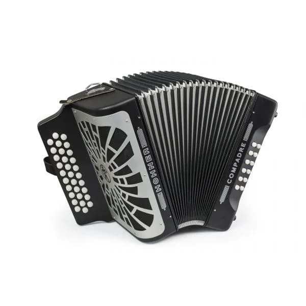 Hohner Concertina Compadre GCF Black Silver Grill