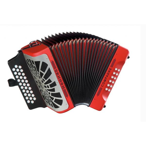 Hohner Concertina Compadre GCF Red Silver Grill