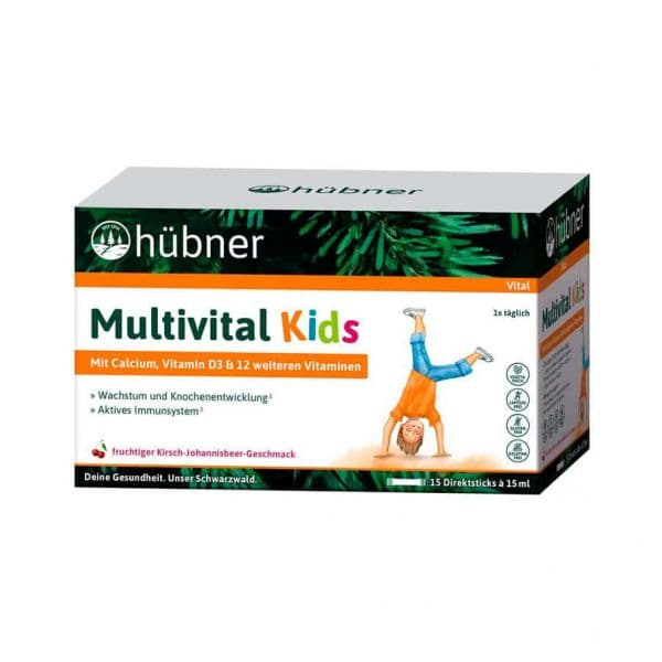 Hubner Multivital Kids Cereja-Groselha 15 Saquetas