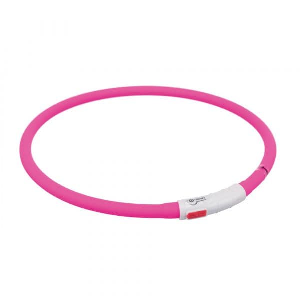Trixie Coleira Flasher usb (xs-xl) 70cm Rosa