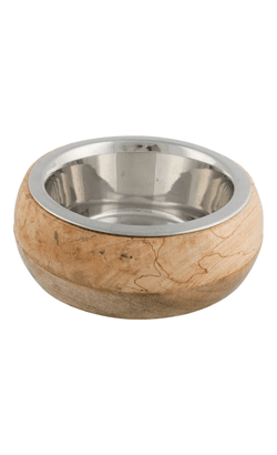 Comedouro para cão Trixie Comedouro em Inox com Suporte em Madeira