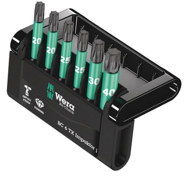 Wera Pontas Tx Impaktor 1 Dethroner Tips 6 Peças Preto