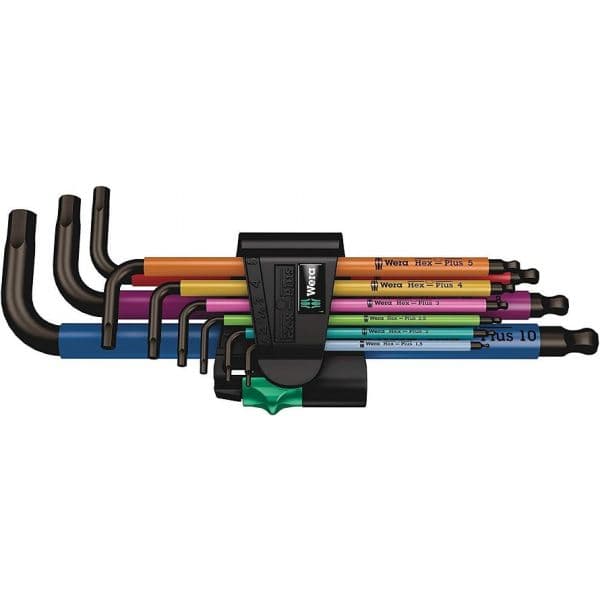 Wera 950 Spkl/9 Sm N Hex-plus Hex Key Set High Torque Colorido