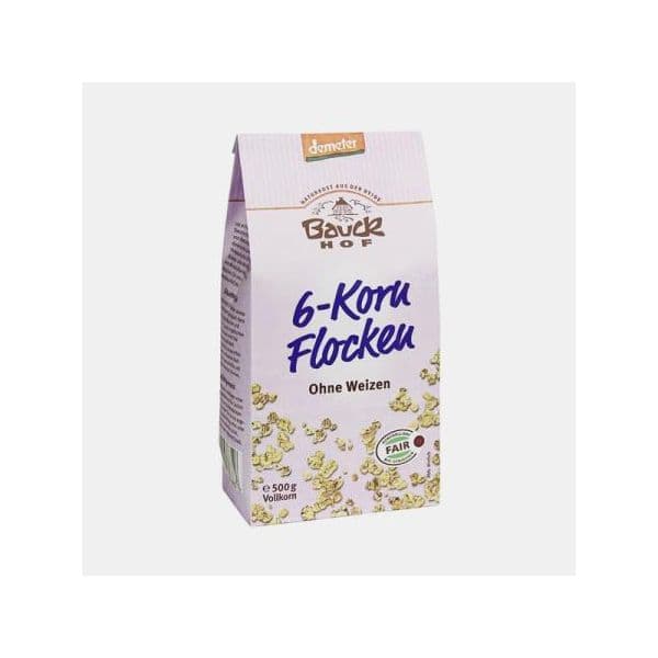 Bauck Hof Flocos de 6 Cereais Integrais Bio 500g